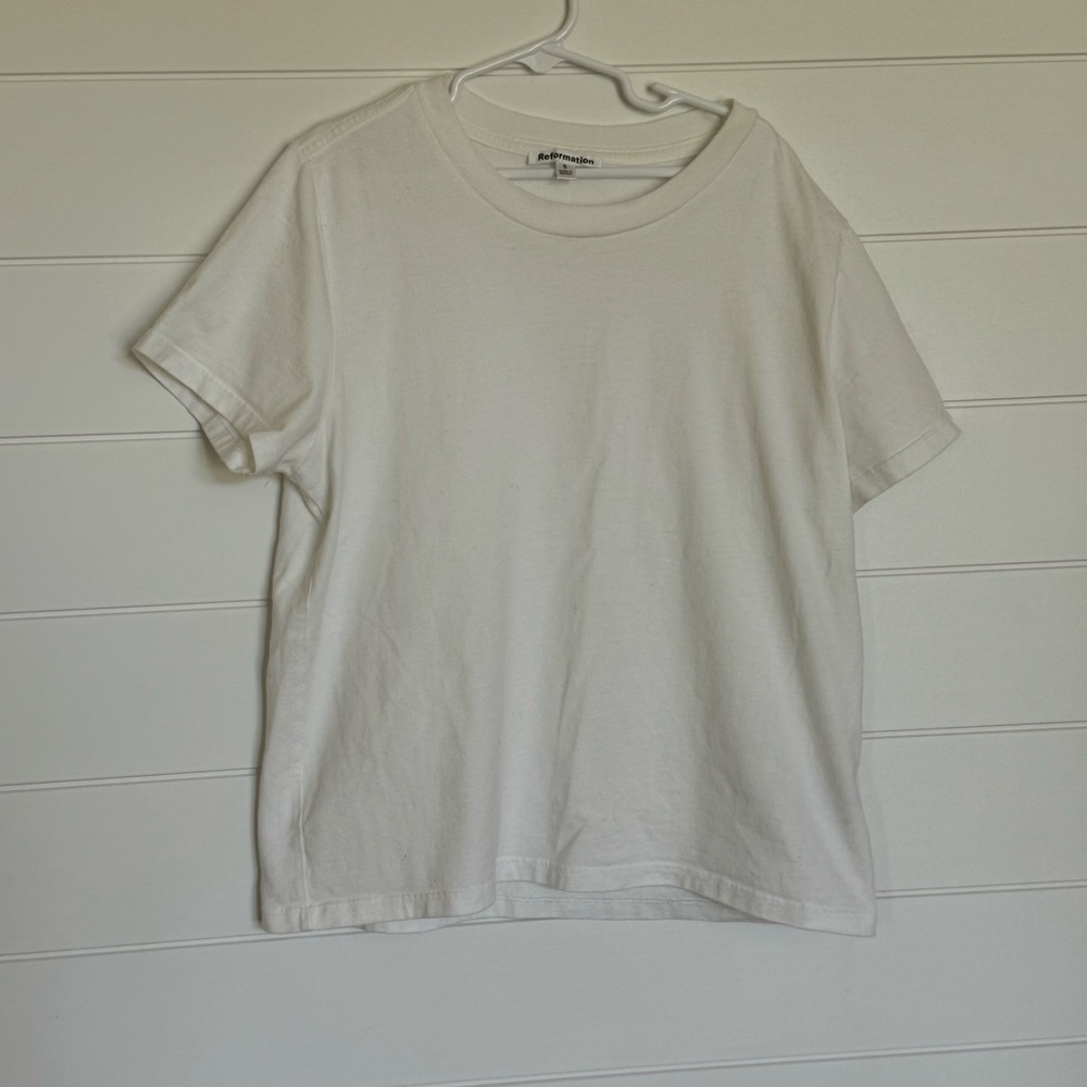 Reformation plain White t Short Sleeve
